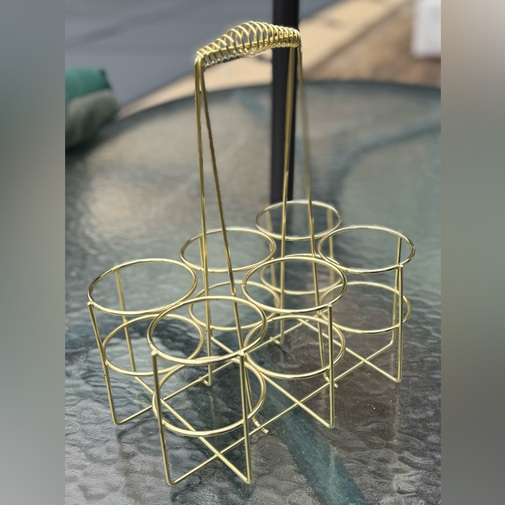 Gold Metal Bottle Holder